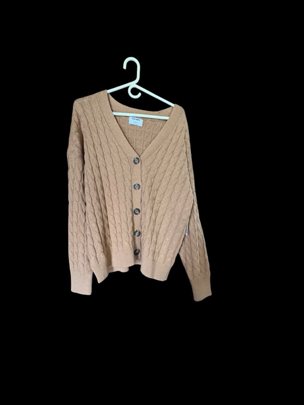 Old Navy Cable-Knit Button-Front Cardigan - Tan